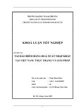 Đề tài Tái bảo hiểm hàng hoá xuất nhập khẩu tại Việt Nam: Thực trạng và giải pháp