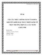 Đề tài Tái cấu trúc chính sách tài khóa khuyến khích sự phát triển kinh tế - Một trường hợp của các nước Châu Phi