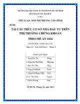Đề tài Tái cấu trúc cơ sở nhà đầu tư trên thị trường chứng khoán theo 1826