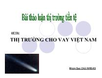 Đề tài Thị trường cho vay Việt Nam