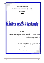Đề tài Thiết kế mạch điều khiển PID cho đối tượng bậc 2