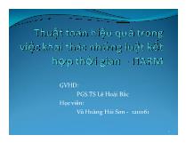 Đề tài Thuật toán hiệu quả trong việc khai thác những luật kết hợp thời gian - ITARM