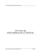 Đề tài Thực tập: Phần mềm quản lý nhân sự