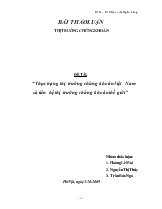 Đề tài Thực trạng thị trường chứng khoán Việt Nam và liên hệ thị trường chứng khoán thế giới
