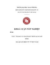 Đề tài Thực trạng và giải pháp triển khai mô hình hải quan điện tử ở Việt Nam