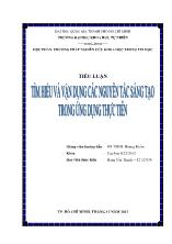 Đề tài Tìm hiểu và vận dụng các nguyên tắc sáng tạo trong ứng dụng thực tiễn