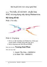 Đề tài Tìm hiểu về mô hình chuẩn hóa W3C và ứng dụng xây dựng Webservice
