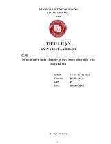 Đề tài Tóm tắt cuốn sách “Bản đồ tư duy trong công việc” của Tony Bu zan