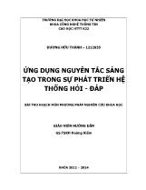 Đề tài Ứng dụng nguyên tắc sáng tạo trong sự phát triển hệ thống hỏi - Đáp