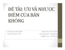 Đề tài Ưu và nhược điểm của bán khống