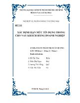 Đề tài Xác định hạn mức tín dụng trong cho vay khách hàng doanh nghiệp