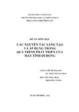 Đồ án Các nguyên tắc sáng tạo và áp dụng trong quá trình phát triển của máy tính di động