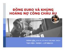 Đồng euro và khủng hoảng nợ công Châu Âu