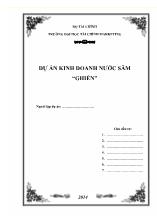 Dự án kinh doanh nước sâm “ghiền”