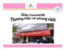 Giày Converrse thương hiệu và phong cách