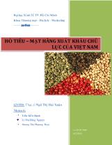 Hồ tiêu – Mặt hàng xuất khẩu chủ lực của Việt Nam