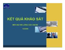 Kết quả khảo sát mức độ hài lòng của cán bộ công nhân viên