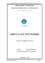 Khóa luận Giải pháp nâng cao chất lƣợng tín dụng trung và dài hạn tại ngân hàng thương mại cổ phần ngoại thương Việt Nam chi nhánh Hải Phòng