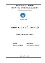 Khóa luận Giải pháp tăng cường công tác huy động vốn tại sở giao dịch ngân hàng thương mại cổ phần ngoại thương Việt Nam chi nhánh Hà Nội