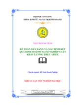 Khóa luận Kế toán bán hàng và xác định kết quả kinh doanh tại xí nghiệp xuất khẩu lương thực Afilex