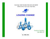 Leading change