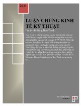 Luận chứng kinh tế kỹ thuật