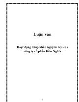 Luận văn Hoạt động nhập khẩu nguyên liệu của công ty cổ phẩn Kềm Nghĩa