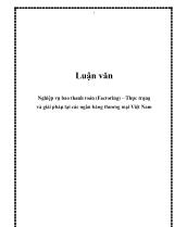 Luận văn Nghiệp vụ bao thanh toán (factoring) – Thực trạng và giải pháp tại các ngân hàng thương mại Việt Nam
