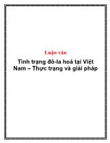 Luận văn Tình trạng đô - La hoá tại Việt Nam – Thực trạng và giải pháp