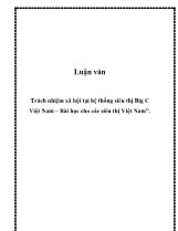 Luận văn Trách nhiệm xã hội tại hệ thống siêu thị big C Việt Nam – Bài học cho các siêu thị Việt Nam