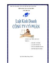 Luật kinh doanh công ty cổ phần