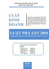 Luật kinh doanh - Luật phá sản 2004