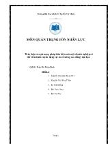 Môn quản trị nguồn nhân lực - Thảo luận các phương pháp hữu hiệu mà một doanh nghiệp có thể tiến hành tuyển dụng tại các trường cao đẳng/đại học