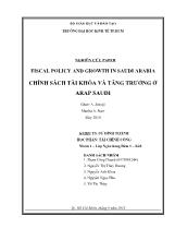 Nghiên cứu paper fiscal policy and growth in saudi arabia chính sách tài khóa và tăng trưởng ở Arap Saudi