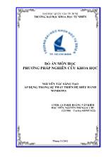Nguyên tắc sáng tạo áp dụng trong sự phát triển hệ điểu hành windows