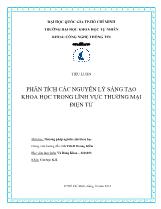 Phân tích các nguyên lý sáng tạo khoa học trong lĩnh vực thương mại điện tử