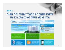 Phân tích thưc trạng áp dụng CMMI tại công ty gia công phàn mềm TMA