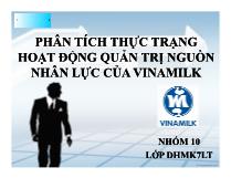 Phân tích thực trạng hoạt động quản trị nguồn nhân lực của vinamilk