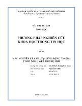 Phương pháp nghiên cứu khoa học trong tin học