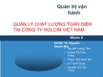 Quản lý chất lượng toàn diện tại công ty holcim Việt Nam