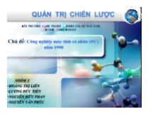 Quản trị chiến lược -- Chủ đề: Công nghiệp máy tính cá nhân (PC) năm 1998
