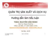 Quản trị sản xuất và dịch vụ