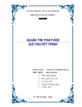 Quản trị thay đổi bài thuyết trình