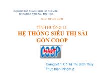 Quản trị vận hành - Tình huống 15: Hệ thống siêu thị Sài Gòn coop