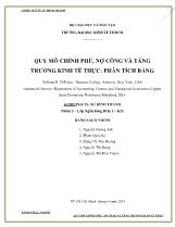 Quy mô chính phủ, nợ công và tăng trưởng kinh tế thực: phân tích bảng