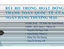 Rủi ro trong thanh toán quóc tế của ngân hàng thương mại