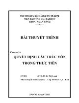 Tài chính ngân hàng - Chương 16: Quyết định cấu trúc vốn trong thực tiễn