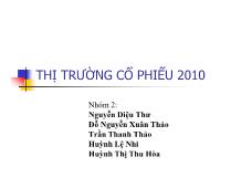 Thị trường cổ phiếu 2010