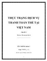 Thực trạng dịch vụ thanh toán thẻ tại Việt Nam