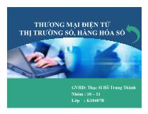 Thương mại điện tử thị trường số, hàng hóa số